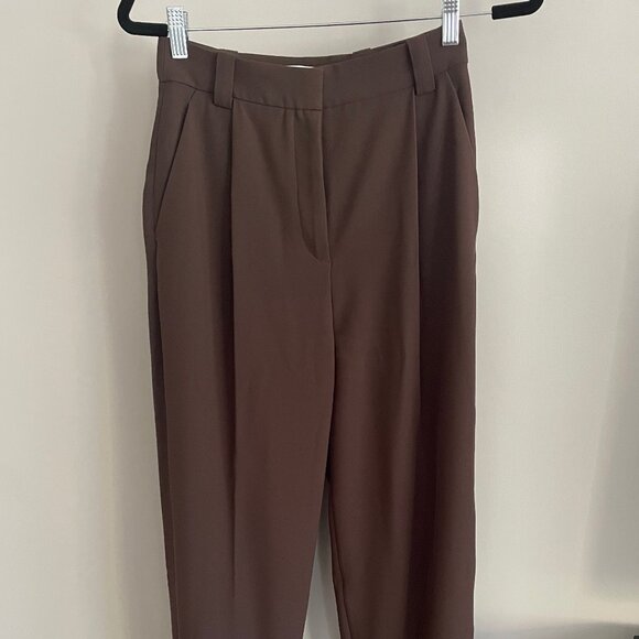 & Other Stories Tapered Cuff Trousers in Brown - Picture 5 of 7